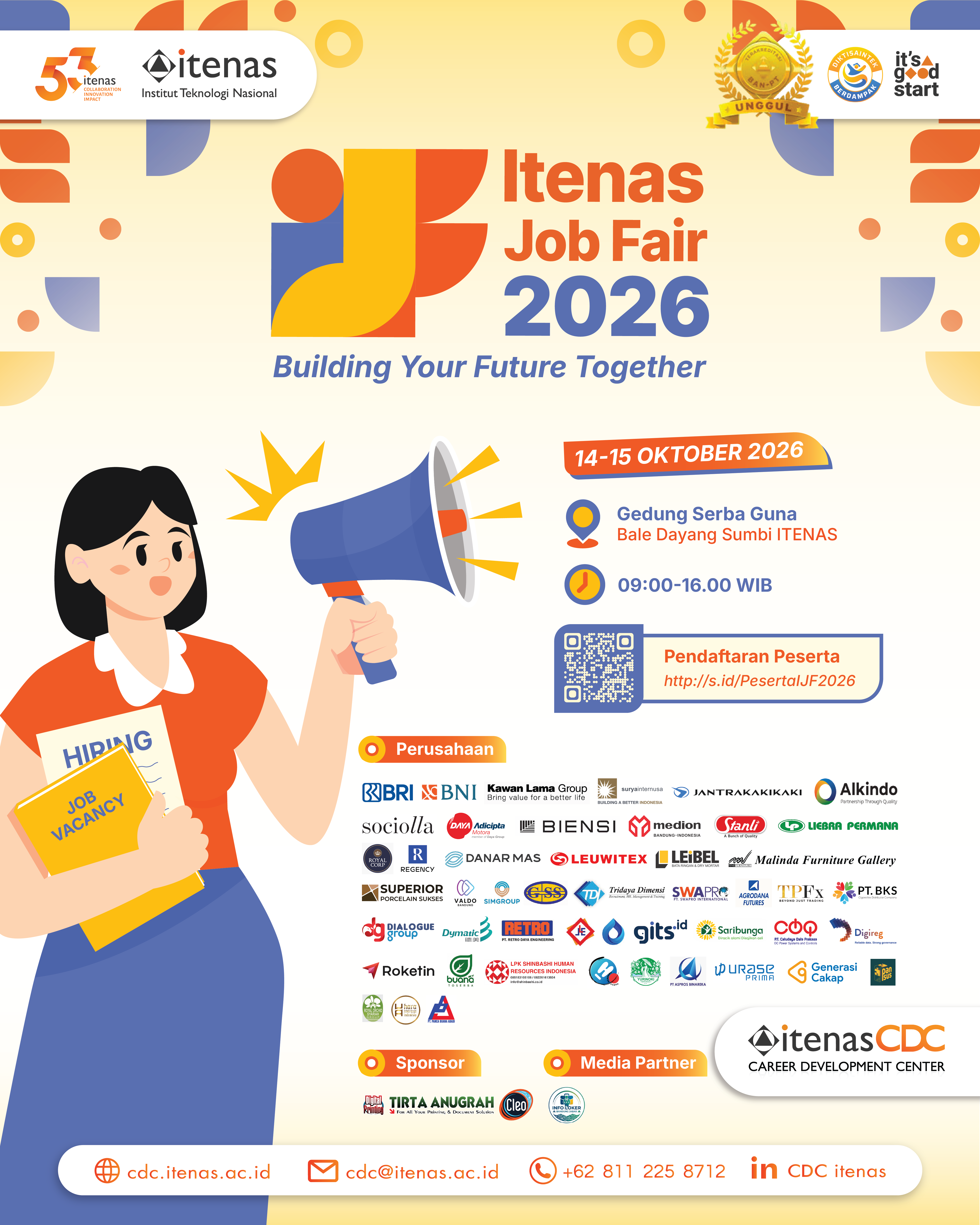 Poster Job Fair Itenas 2026 Building Your Future Together